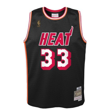 Youth Miami Heat Alonzo Mourning Mitchell & Ness Black 1996-97 Hardwood Classics Jersey product image 2, provided for visual