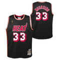 Youth Miami Heat Alonzo Mourning Mitchell & Ness Black 1996-97 Hardwood Classics Jersey product image 1, provided for visual
