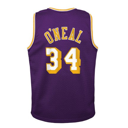 Youth Los Angeles Lakers Shaquille O`Neal Mitchell & Ness Purple 1996-97 Hardwood Classics Swingman Jersey product image 3,