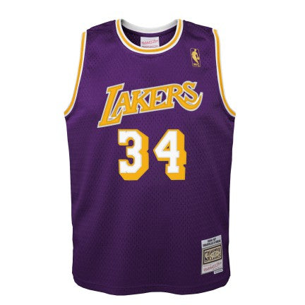 Youth Los Angeles Lakers Shaquille O`Neal Mitchell & Ness Purple 1996-97 Hardwood Classics Swingman Jersey product image 2,