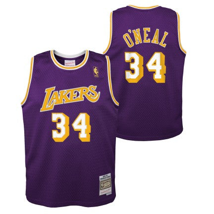 Youth Los Angeles Lakers Shaquille O`Neal Mitchell & Ness Purple 1996-97 Hardwood Classics Swingman Jersey product image 1,