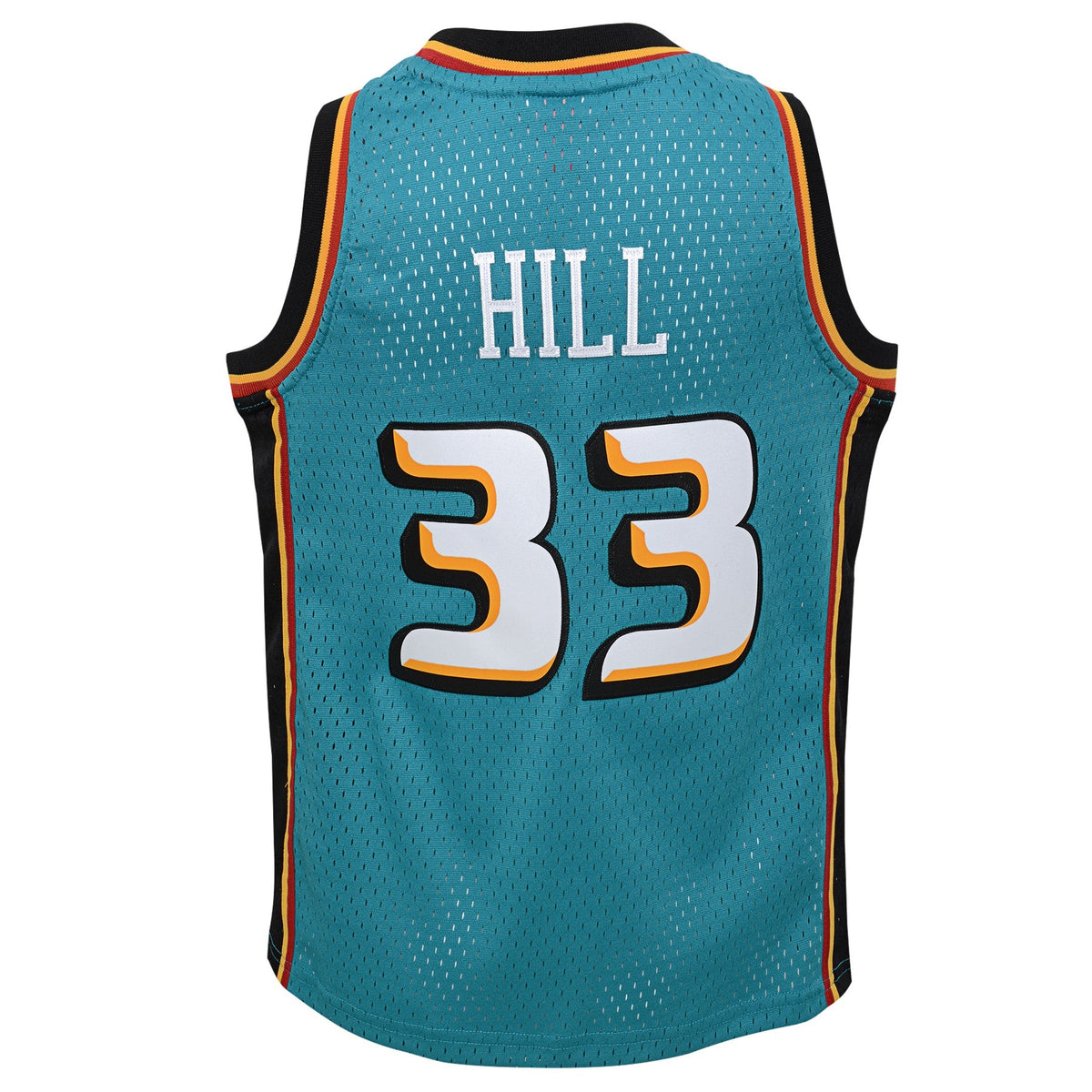 Youth Detroit Pistons Grant Hill Mitchell & Ness Teal 1998-99 Hardwood Classics Swingman Jersey product image 3, provided