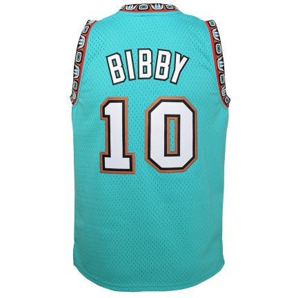 Youth Vancouver Grizzlies Mike Bibby Mitchell & Ness Teal 1998-99 Hardwood Classics Swingman Jersey product image 3,