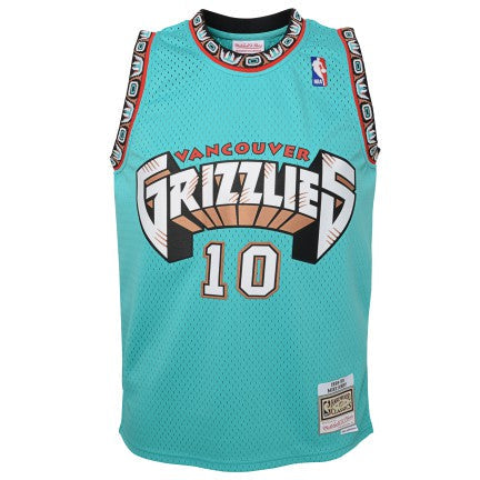 Youth Vancouver Grizzlies Mike Bibby Mitchell & Ness Teal 1998-99 Hardwood Classics Swingman Jersey product image 2,