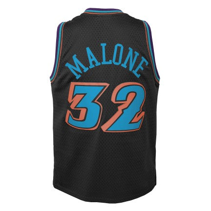 Youth Utah Jazz Karl Malone Mitchell & Ness 1996-97 Hardwood Classics Reload 2.0 Swingman Jersey-Black product image 3,