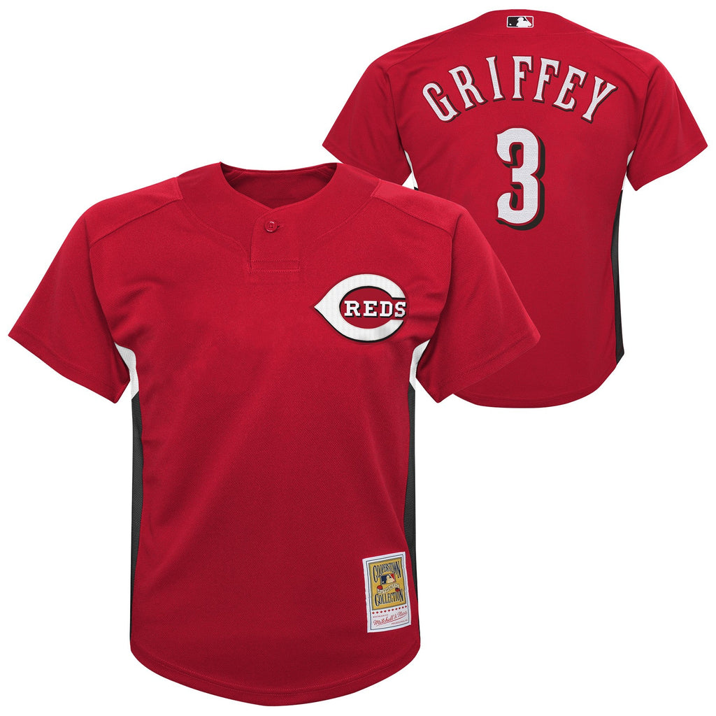 Youth Cincinnati Reds Ken Griffey Jr. Mitchell & Ness Red 2007 Cooperstown Collection Batting Practice Jersey product image