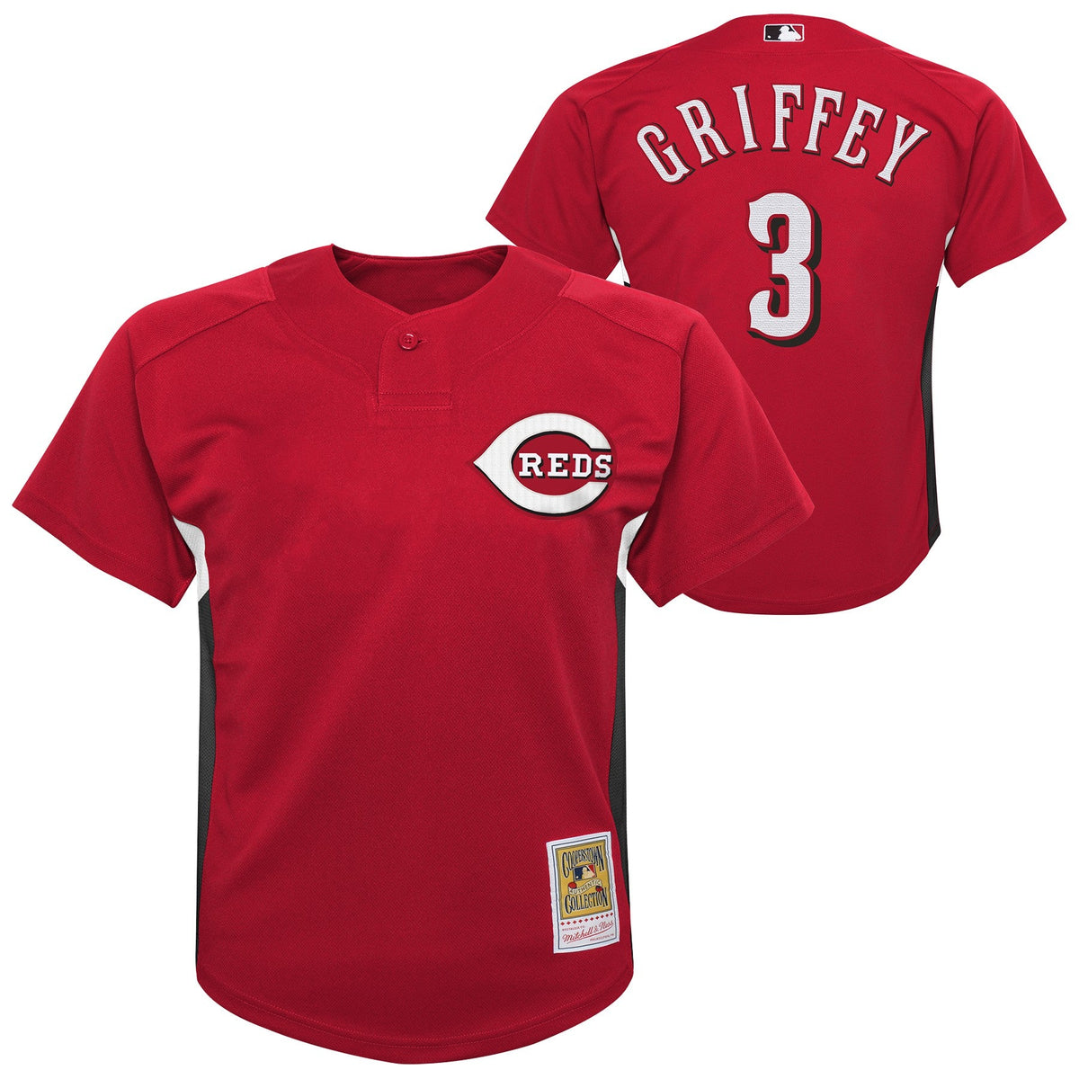 Youth Cincinnati Reds Ken Griffey Jr. Mitchell & Ness Red 2007 Cooperstown Collection Batting Practice Jersey product image