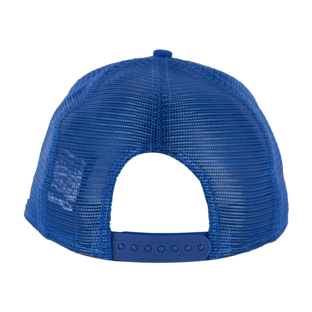 Montreal Expos New Era Blue 9FIFTY Mesh Trucker Snapback Hat product image 4, provided for visual reference and product
