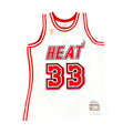 Miami Heat Alonzo Mourning Mitchell & Ness NBA Mens Hardwood Classics White Swingman Jersey product image 1, provided for