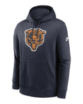 Chicago Bears Nike Navy Rewind Club Logo Fleece Pullover Hoodie for Men product image 1, provided for visual reference and
