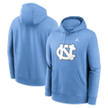 Nike Men North Carolina Tar Heels Carolina Blue Club Fleece Hoodie product image 1, provided for visual reference and