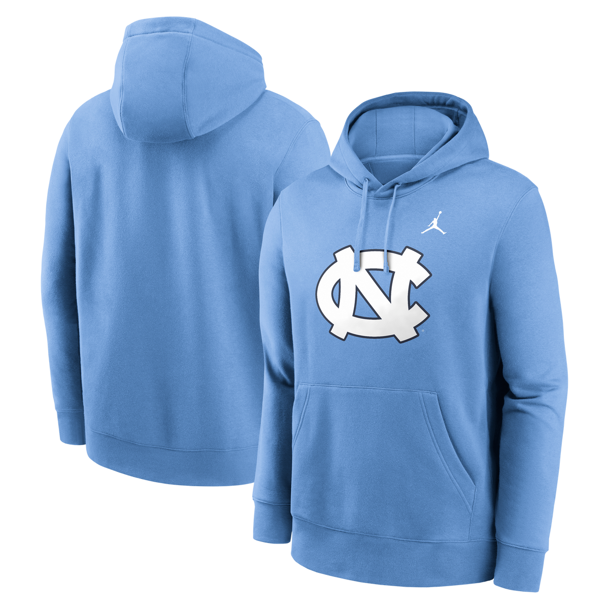 Nike Men North Carolina Tar Heels Carolina Blue Club Fleece Hoodie product image 1, provided for visual reference and
