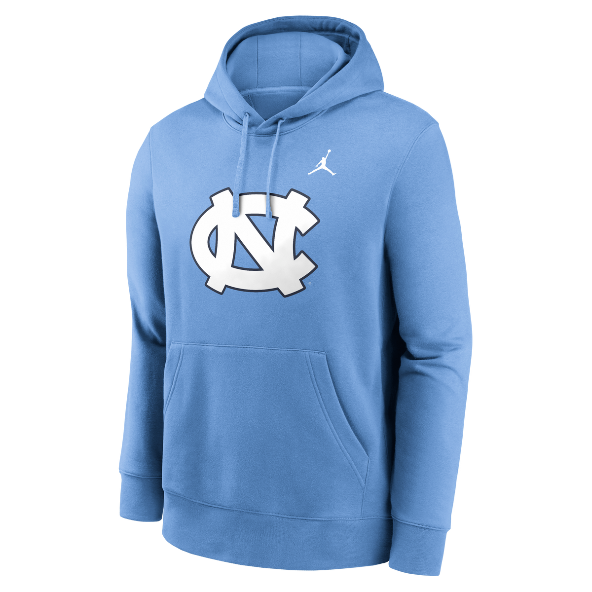 Nike Men North Carolina Tar Heels Carolina Blue Club Fleece Hoodie product image 3, provided for visual reference and