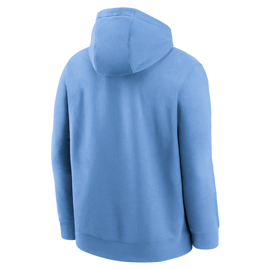 Nike Men North Carolina Tar Heels Carolina Blue Club Fleece Hoodie product image 2, provided for visual reference and