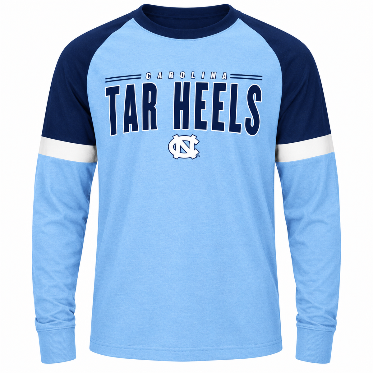 North Caroliona Tar Heels Colosseum Youth Ollie Long Sleeve Raglan T-Shirt product image 1, provided for visual reference