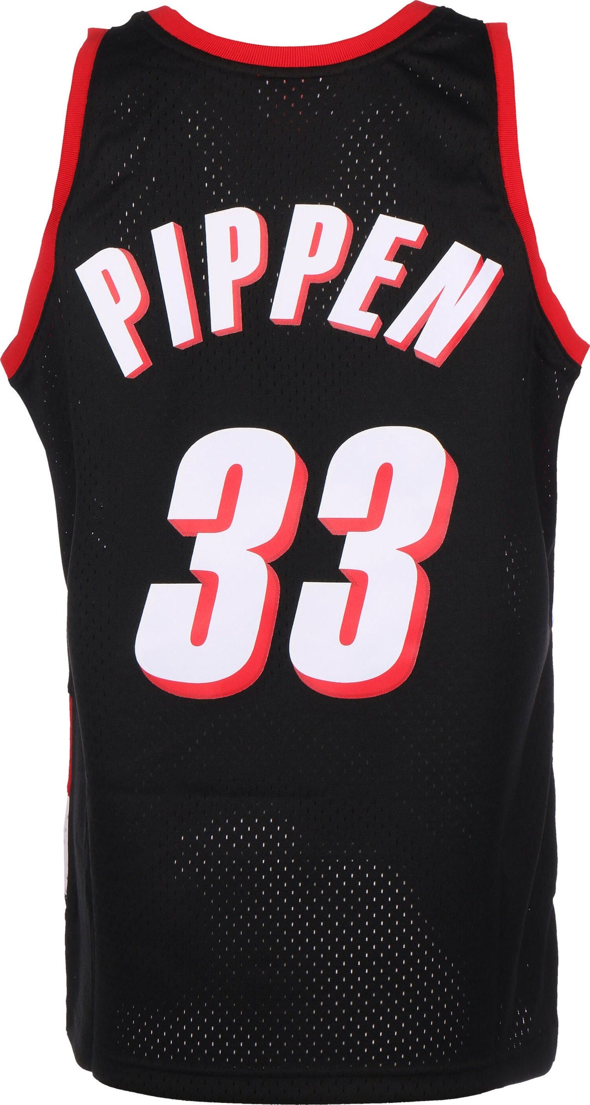 Scottie Pippen 1999-00 Portland Trail Blazers Mitchell & Ness Black/Red/White Hardwood Classics Swingman Jersey for Men