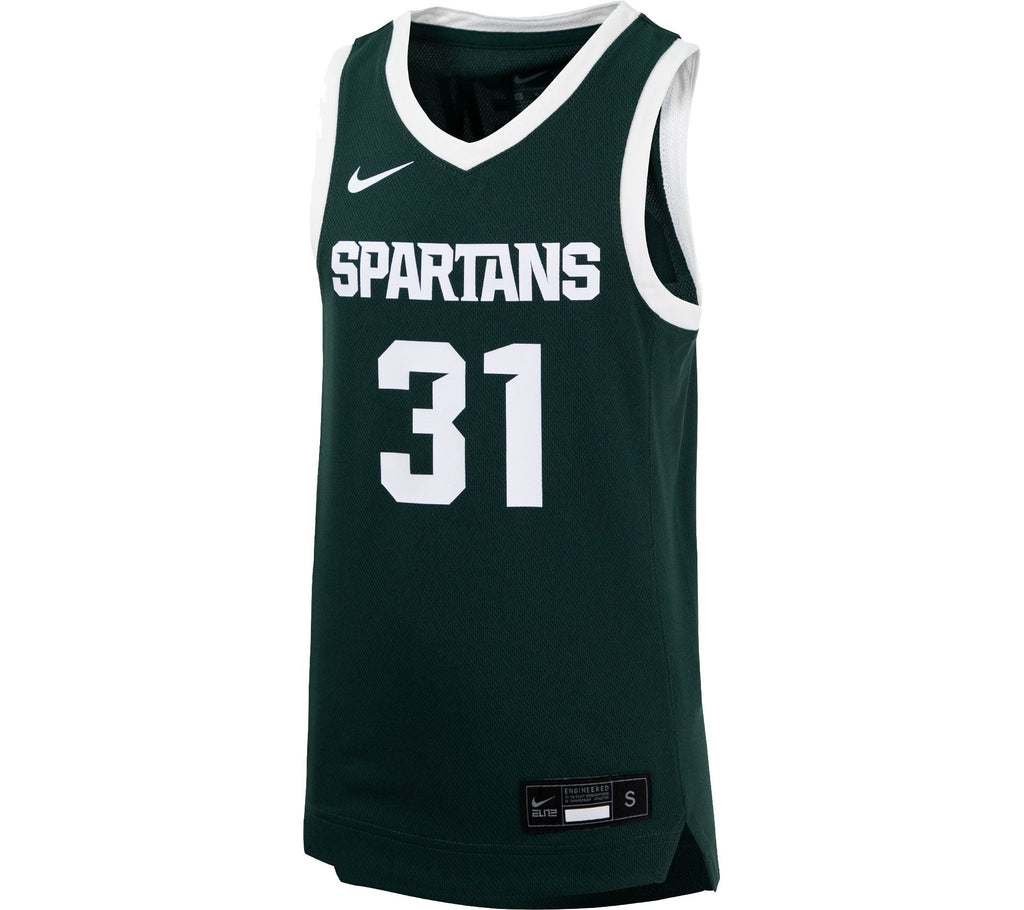Michigan State Spartans Nike Replica #31 Basketball Jersey – Green for Men product image 2, provided for visual reference