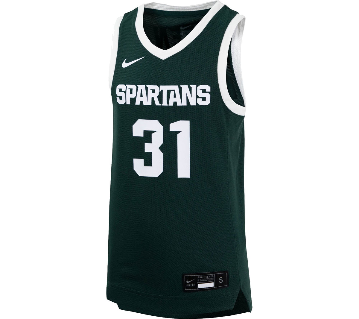 Michigan State Spartans Nike Replica #31 Basketball Jersey – Green for Men product image 2, provided for visual reference