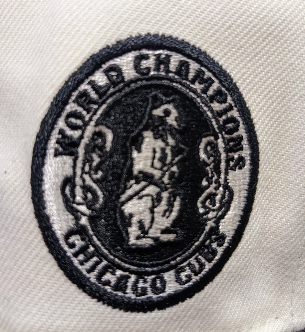 Chicago Cubs 1908 World Series Champions 2 Tone Chrome & Black New Era 59FIFTY Fitted Hat product image 6, provided for
