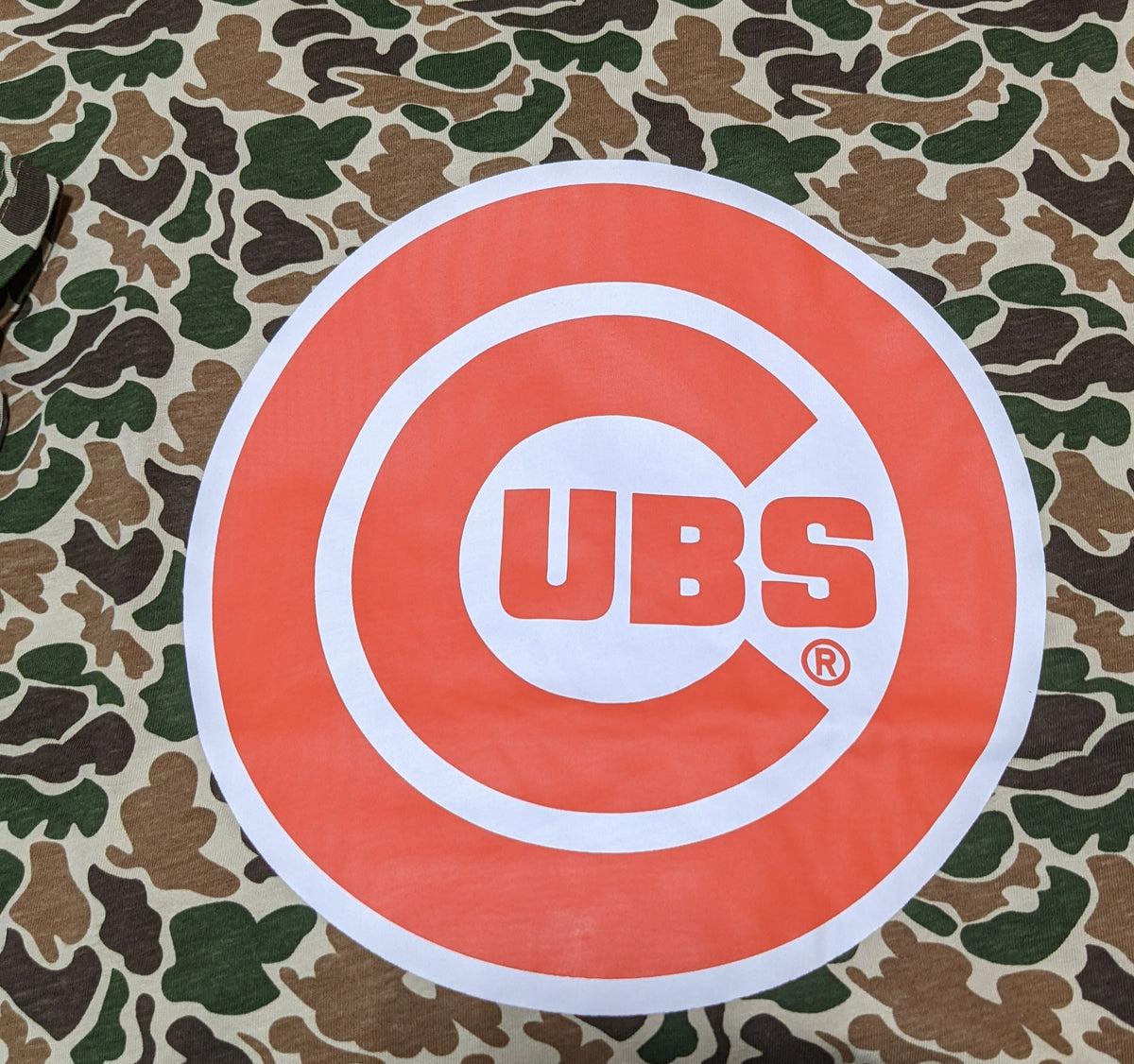 Chicago Cubs 2016 World Series Duck Camo/Orange New Era T-Shirt for Men product image 2, provided for visual reference and