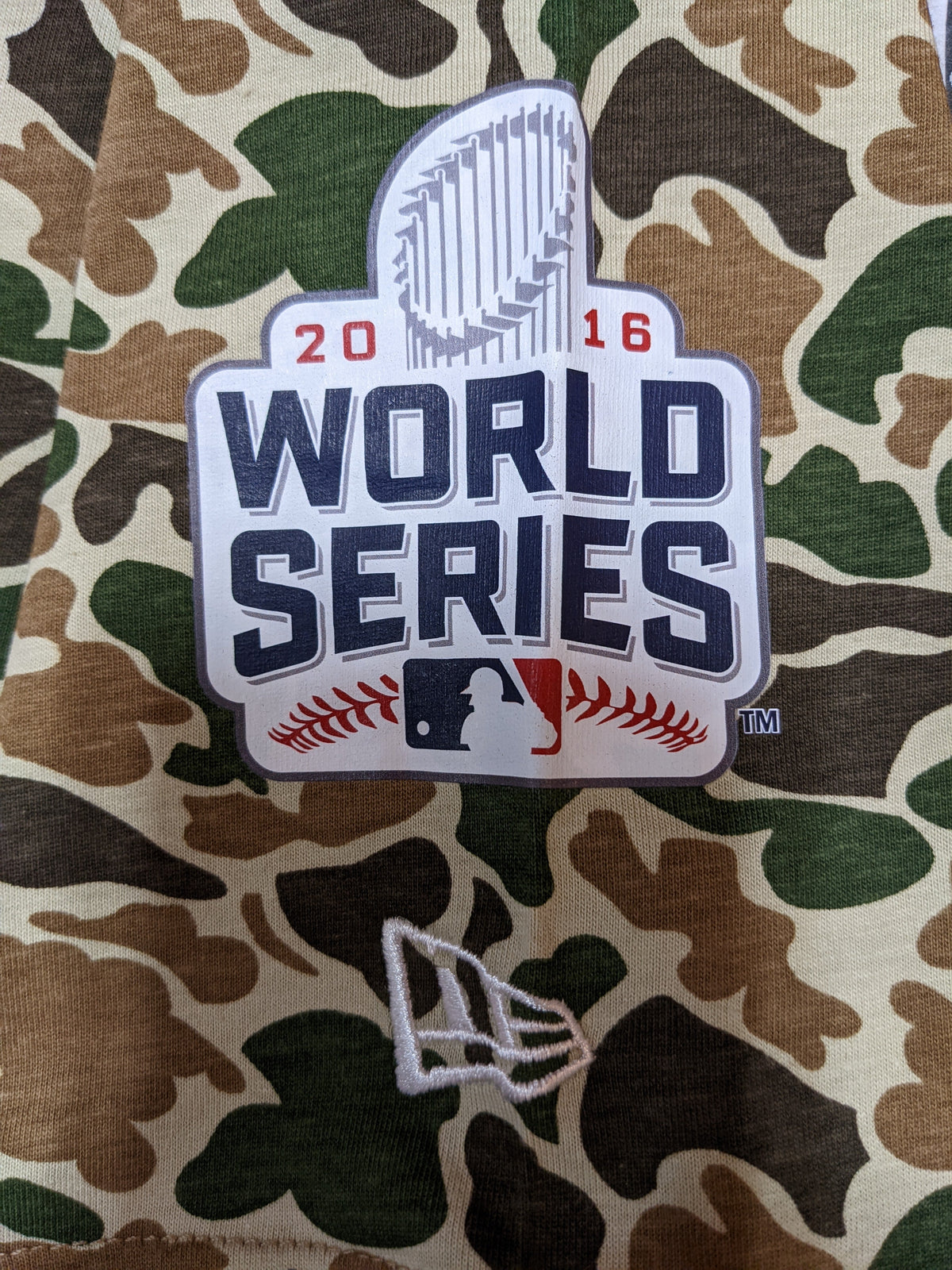 Chicago Cubs 2016 World Series Duck Camo/Orange New Era T-Shirt for Men product image 3, provided for visual reference and