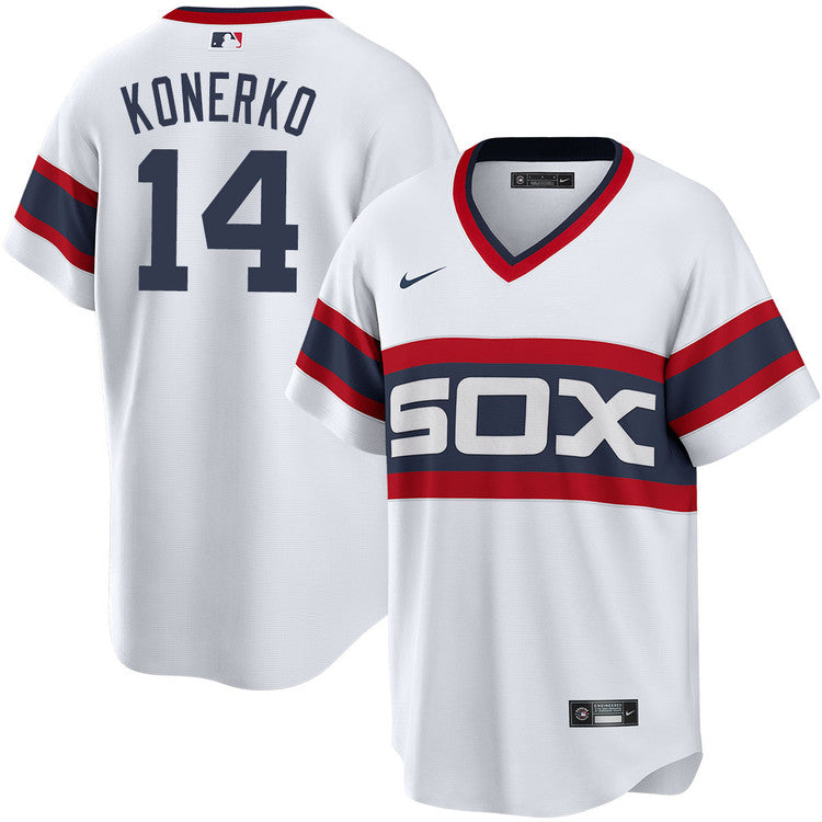 NIKE Men Paul Konerko Chicago White Sox 1983 Alternate White Premium Stitch Replica Jersey product image 1, provided for