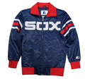 Chicago White Sox The Captain II Cooperstown Collection Navy Starter Varsity Jacket for Men product image 1, provided for