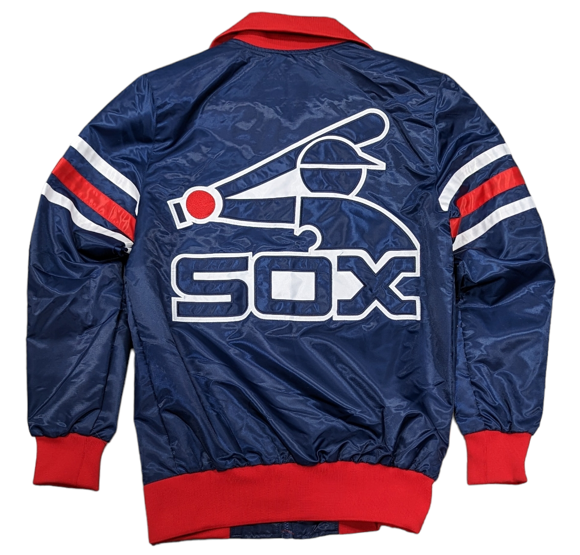 Chicago White Sox The Captain II Cooperstown Collection Navy Starter Varsity Jacket for Men product image 2, provided for