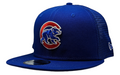 Chicago Cubs New Era Blue 9FIFTY Mesh Trucker Snapback Hat product image 1, provided for visual reference and product detail