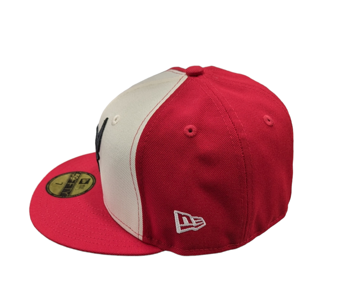 Chicago Bulls New Era Off White/Red 59FIFTY Fitted Hat product image 5, provided for visual reference and product detail