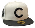 Chicago Cubs 1908 World Series Champions 2 Tone Chrome & Black New Era 59FIFTY Fitted Hat product image 1, provided for