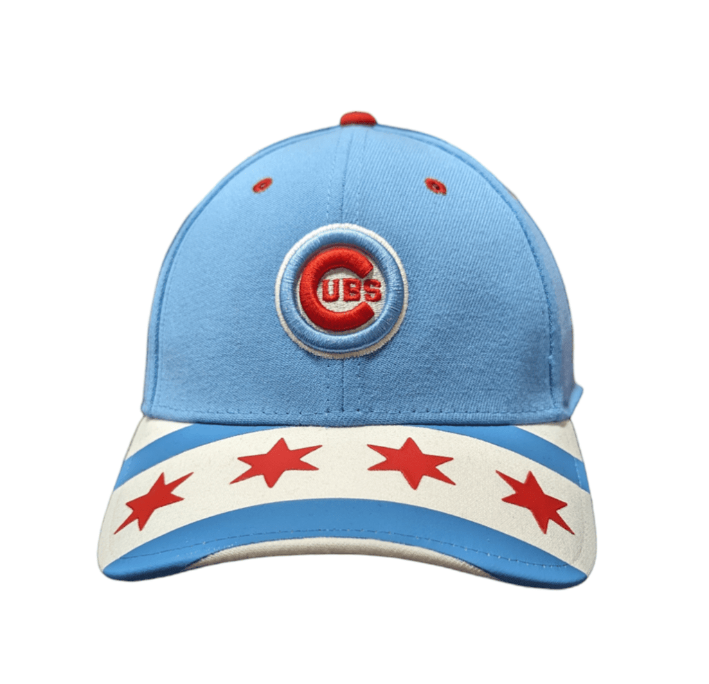 Mens MLB Chicago Cubs Chicago Flag Wrapped 39THIRTY Flex Fit Cap By New Era product image 2, provided for visual reference