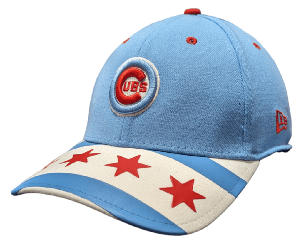 Mens MLB Chicago Cubs Chicago Flag Wrapped 39THIRTY Flex Fit Cap By New Era product image 1, provided for visual reference