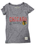Chicago Blackhawks Deep V-Neck T-Shirt by Retro Brand for Women product image 1, provided for visual reference and product