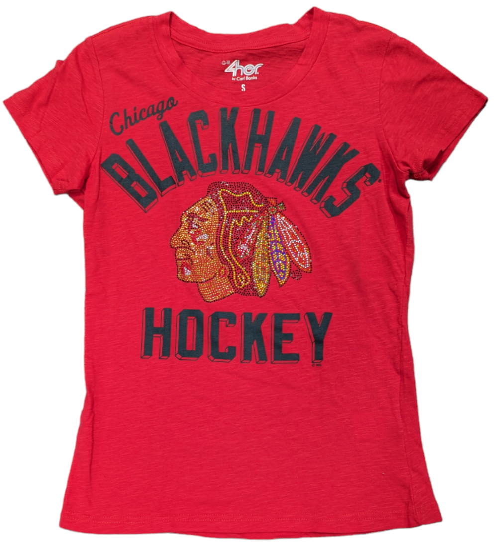 Chicago Blackhawks Major League Scoop neck T-Shirt for Women product image 1, provided for visual reference and product