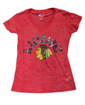 Chicago Blackhawks Red G-III 4Her by Carl Banks V-Neck Burnout T-Shirt for Women product image 1, provided for visual