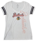 Chicago Blackhawks LevelWear White Fanatic Frenzy FX T-Shirt for Women product image 1, provided for visual reference and