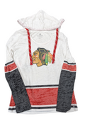 Chicago Blackhawks NHL LevelWear White Skate Lacey Lucy Hooded T-Shirt for Women product image 1, provided for visual
