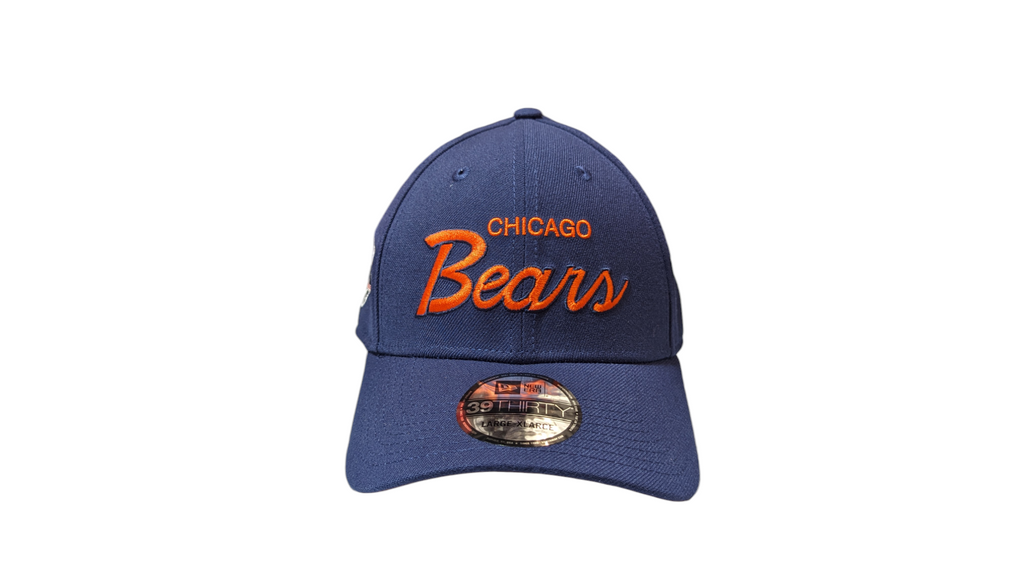 Chicago Bears New Era Super Bowl XX Griswold Navy 39THIRTY Flex Hat product image 2, provided for visual reference and