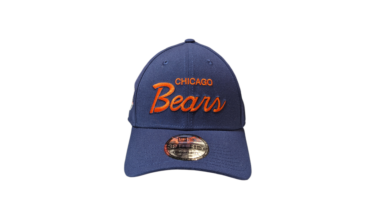 Chicago Bears New Era Super Bowl XX Griswold Navy 39THIRTY Flex Hat product image 2, provided for visual reference and