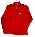 Mens Chicago Blackhawks Center Cut Covert Text 1/4 Zip Jacket product image 1, provided for visual reference and product