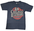 Chicago Blackhawks Charcoal Coil T-Shirt By Old Time Hockey for Men product image 1, provided for visual reference and