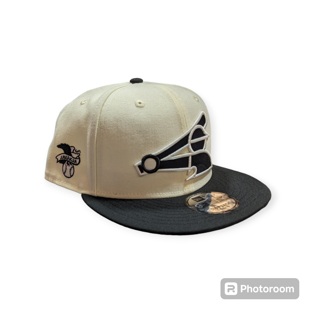 Chicago White Sox New Era Batterman 2 Tone Chrome/Black 9FIFTY Snapback Adjustable Hat product image 6, provided for visual