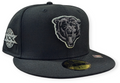 Chicago Bears Super Bowl XX Black And Graphite New Era 59FIFTY Fitted Hat product image 1, provided for visual reference and