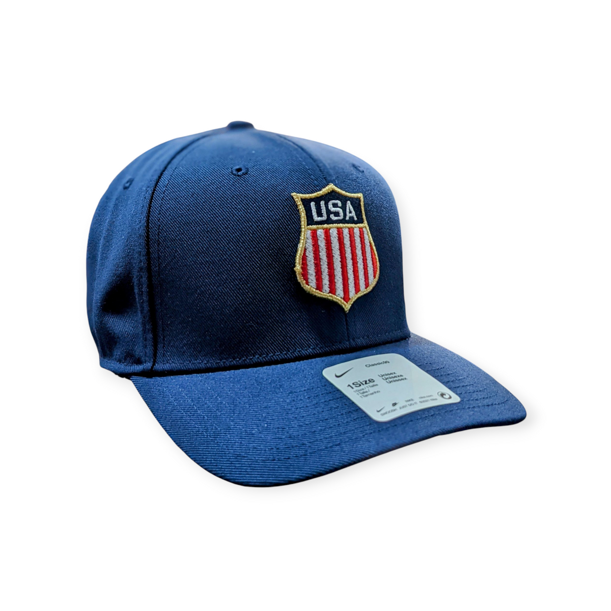 USA Hockey Shield Logo Navy Classic Nike Adjustable Hat product image 2, provided for visual reference and product detail