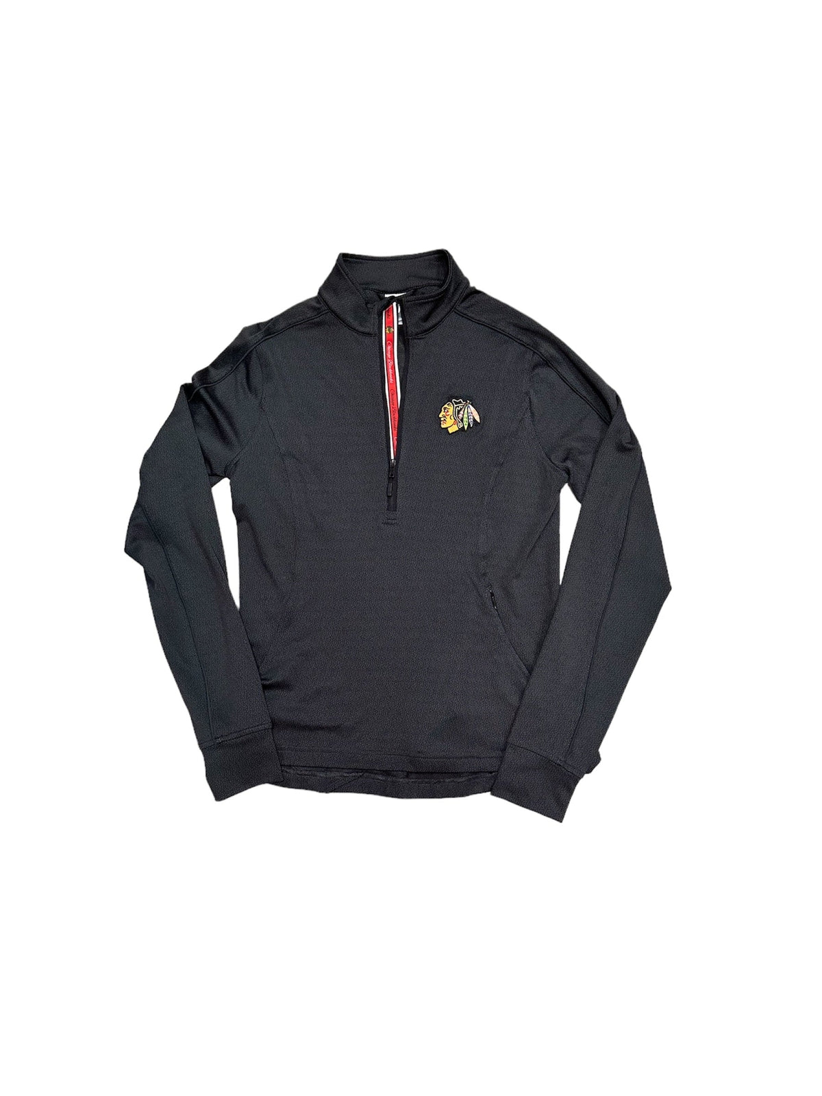 Chicago Blackhawks 1/4 Zip Black Pacer Team Script Crew Jacket, Black-Level Wear for Women product image 3, provided for