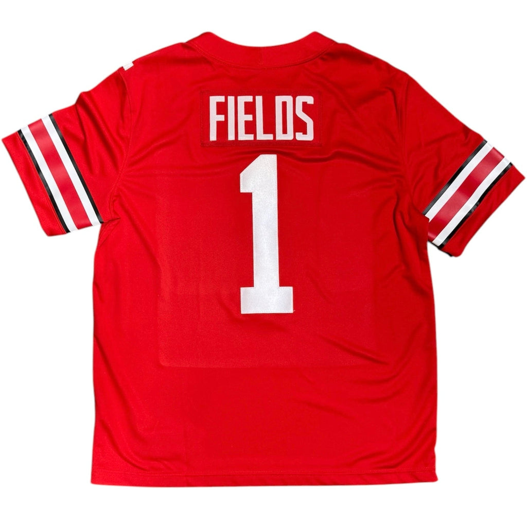 Justin Fields Ohio State Buckeyes Scarlet Limited Nike Jersey product image 2, provided for visual reference and product