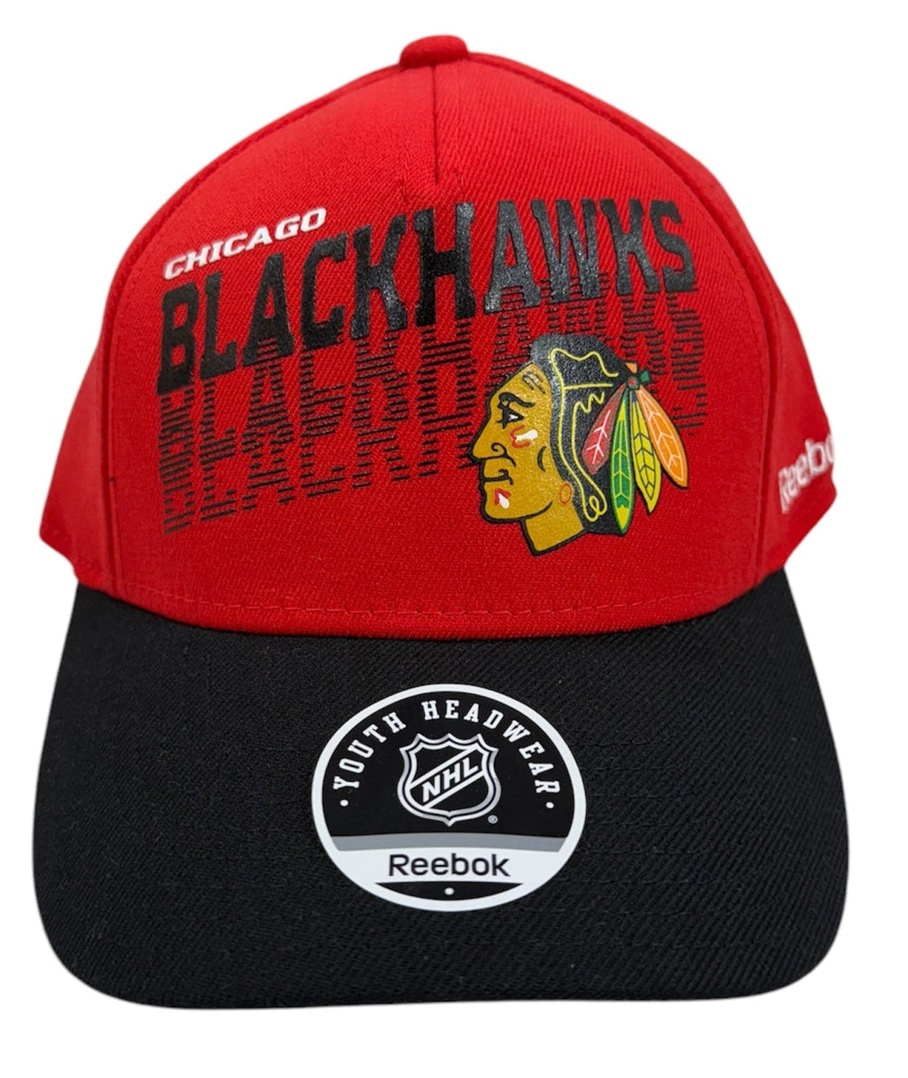 Youth Chicago Blackhawks NHL Reebok Structured Flex Fit Hat product image 1, provided for visual reference and product