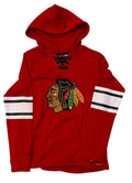 Chicago Blackhawks Reebok Youth Red Face Off Pullover Hoodie product image 1, provided for visual reference and product