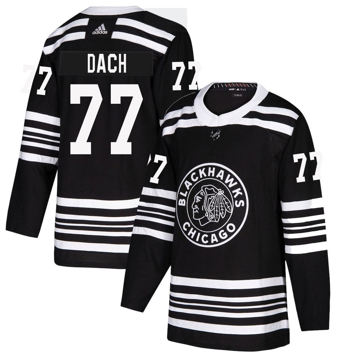 Chicago Blackhawks Kirby Dach adidas Black Alternate 2019/20 Authentic Player Jersey for Men product image 1, provided for